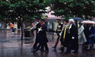 View: ct08682 Carlisle, Border Regiment, Kings Own Royal Border Regiment, 11.07.1980 Laying up of the old colours. The civic party on the way to the Cathedral, Mayor