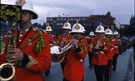 View: ct08684 Carlisle, Border Regiment, Kings Own Royal Border Regiment, Laying up the old colours, the band returning to the CastleÔÇô Castle Street, 14.07.1980