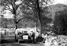 View: ct21016 Foot and mouth epidemic. The open fell land of the Lake District was closed at the time of the epidemic. National Park wardens are at a control point - Photographer Geoffrey Berry 